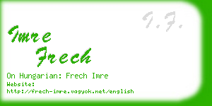 imre frech business card